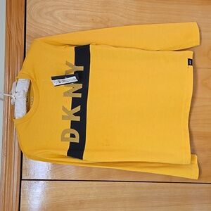 Boys DKNY Black and Gold Yellow long sleeve t-shirt